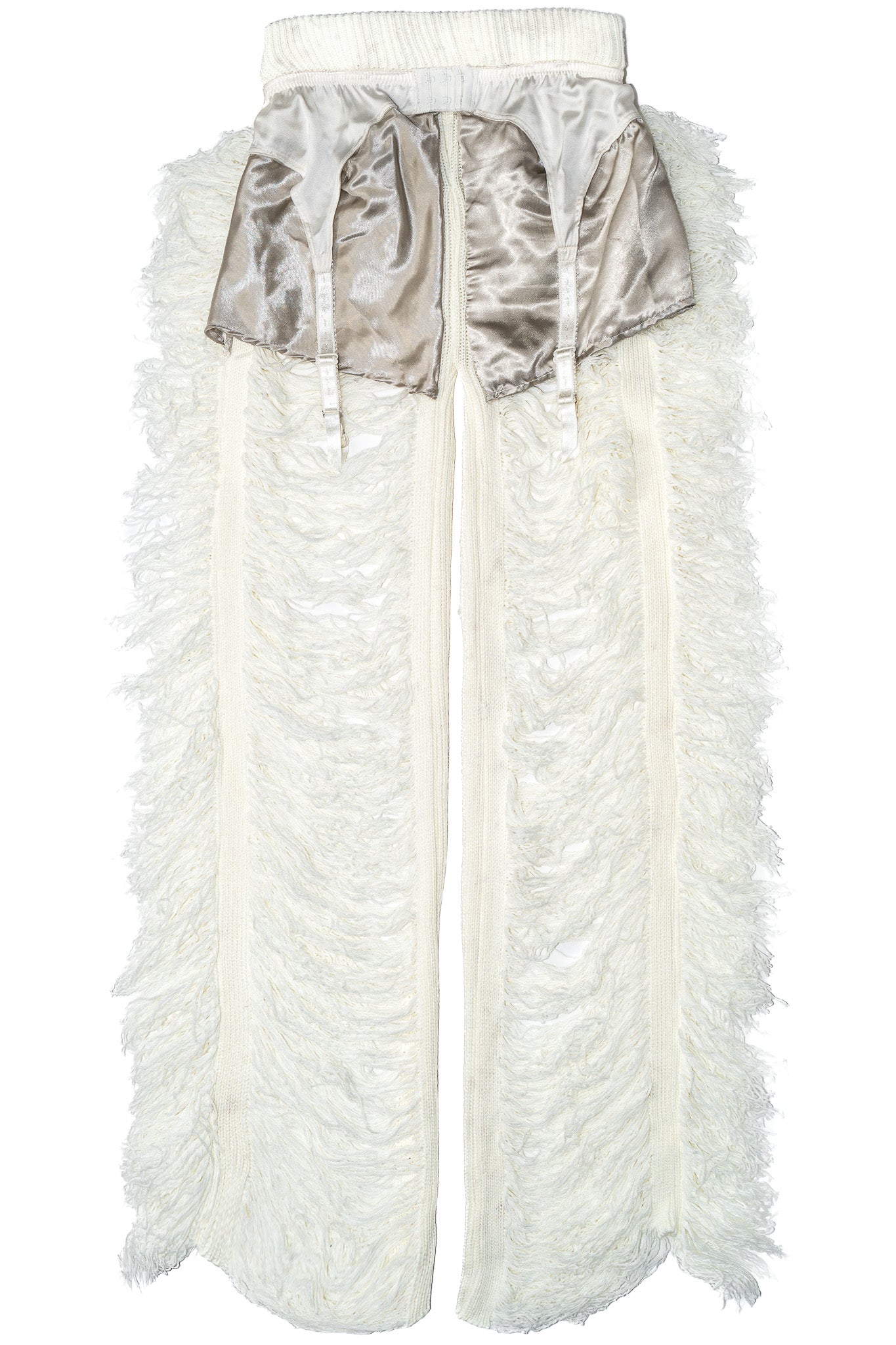 PMS WHITE KNIT TROUSERS