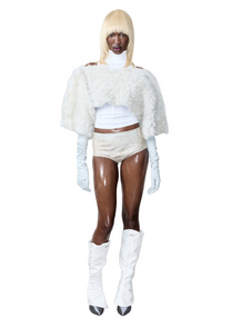 LAMB LEATHER MINI SHORTS