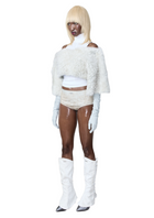 LAMB LEATHER MINI SHORTS