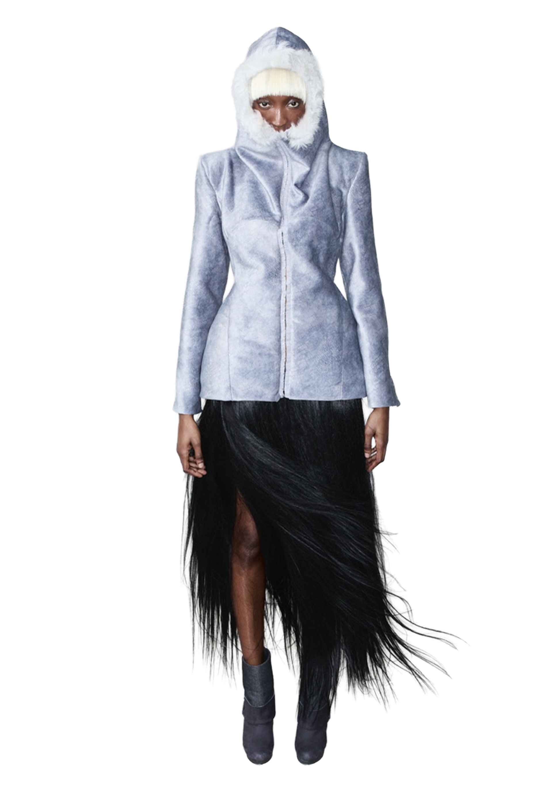 DESTINY BLACK MAXI HAIR SKIRT