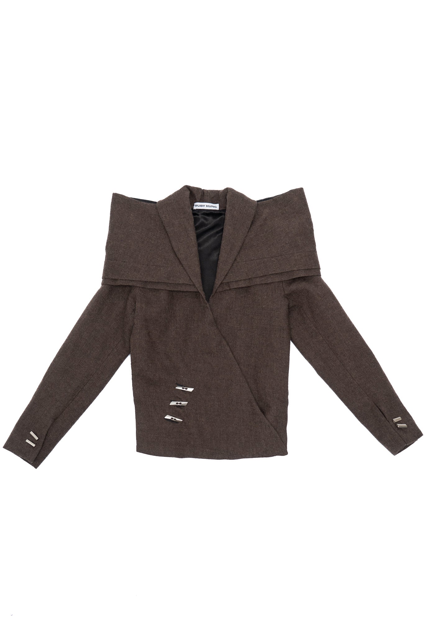 360° WOOL BACKLESS BLAZER