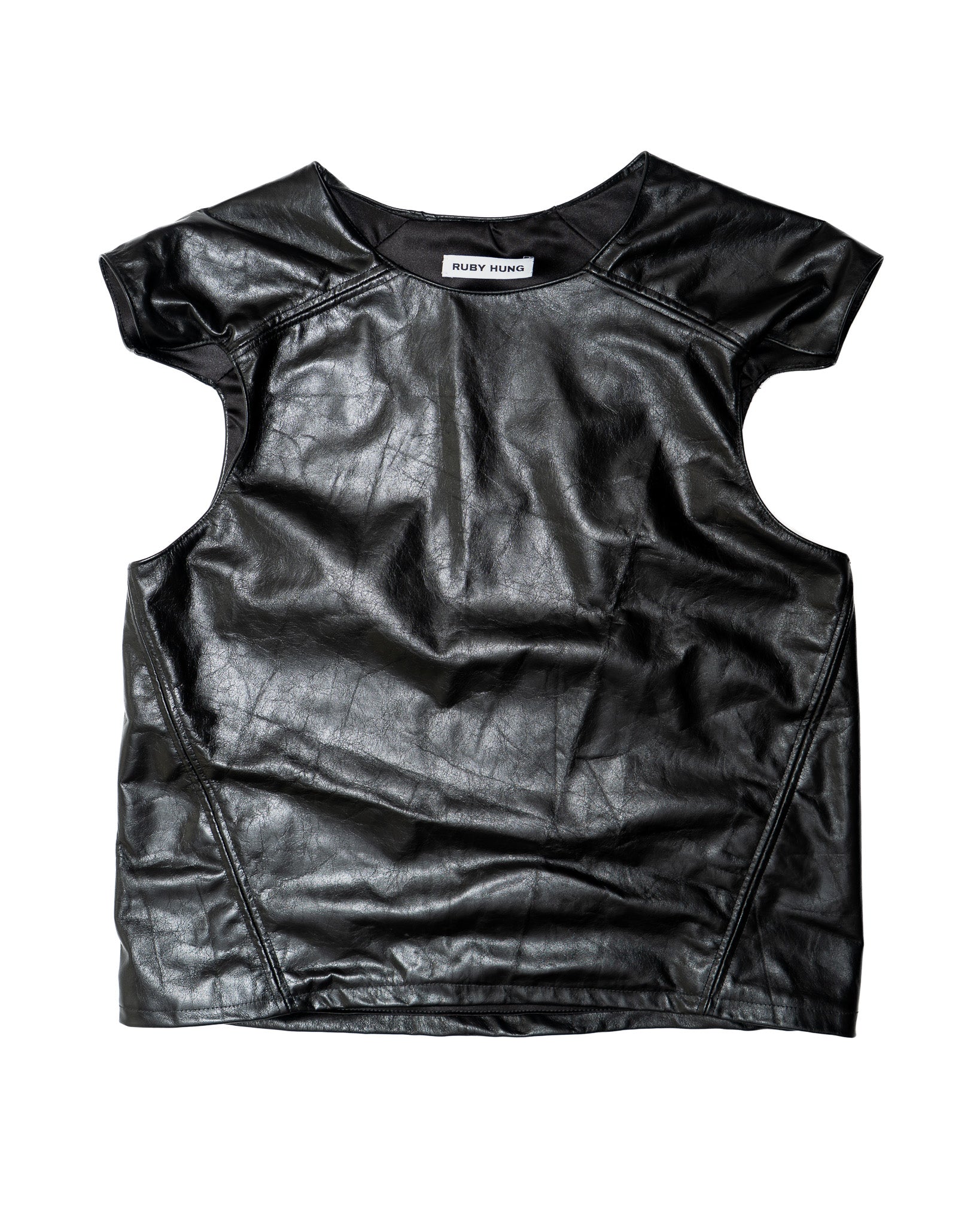 DEWY BLACK LEATHER VEST
