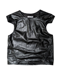 DEWY BLACK LEATHER VEST