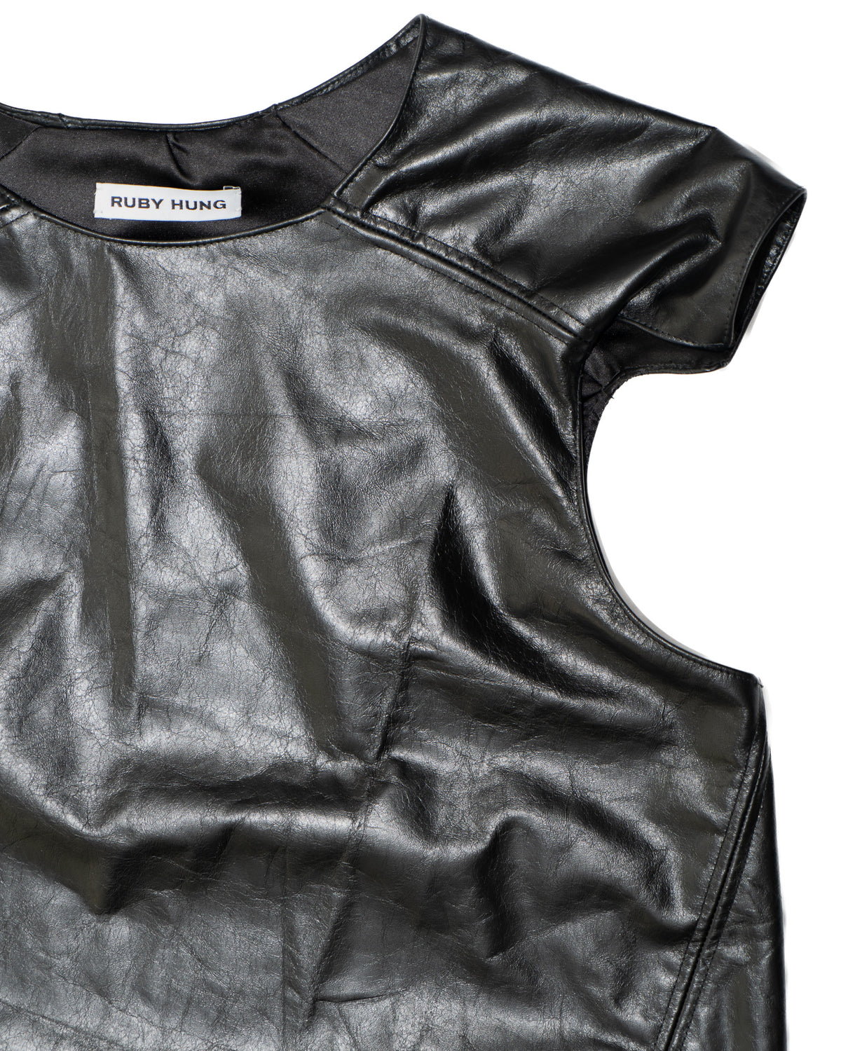 DEWY BLACK LEATHER VEST