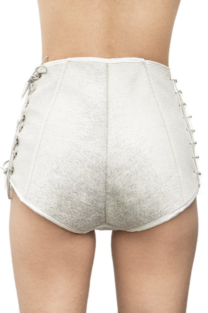 COWHIDE MIRO PIERCING SHORTS