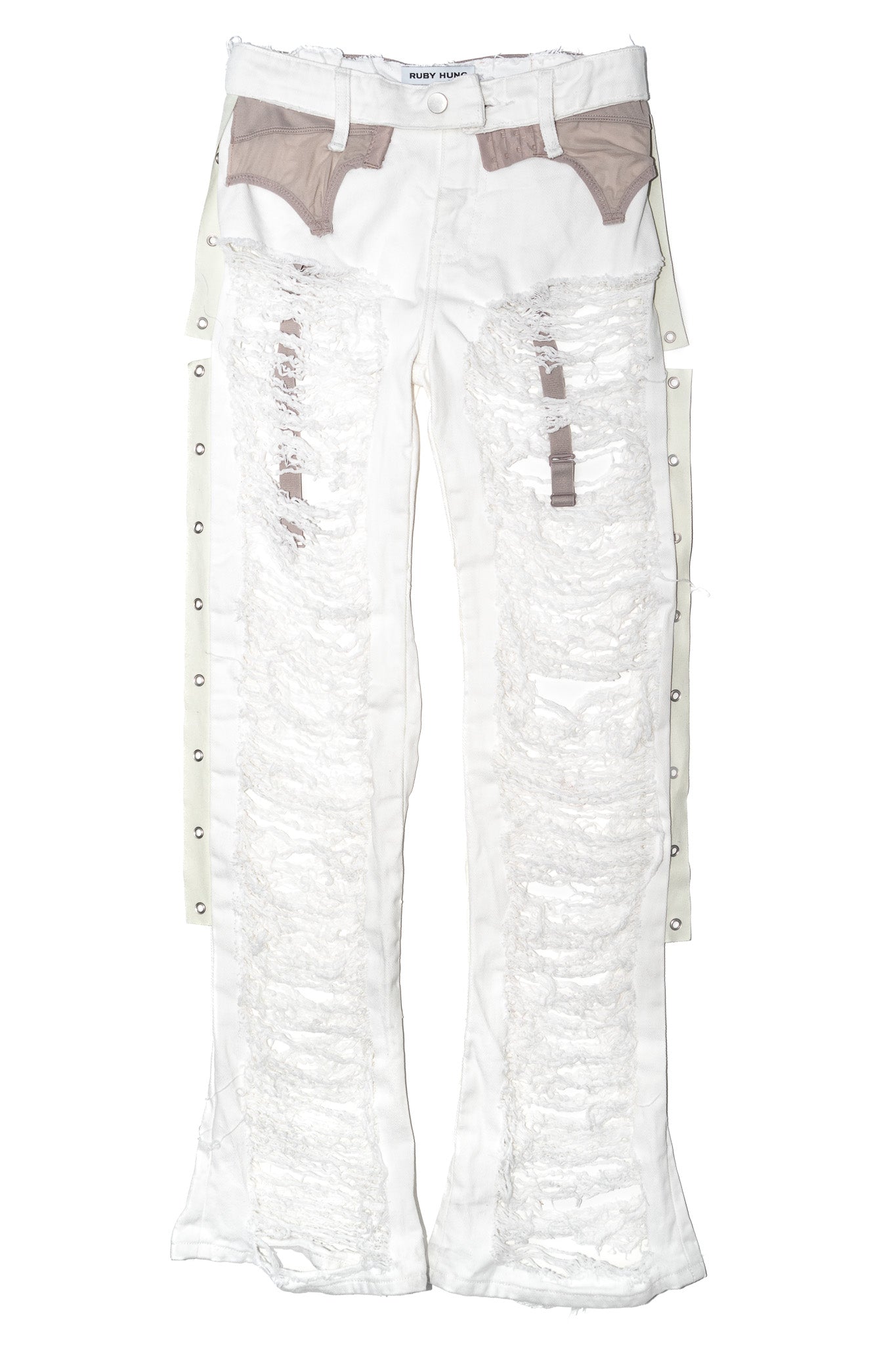 WHORE-MOAN RIPPED JEANS