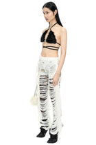 PMS WHITE KNIT TROUSERS