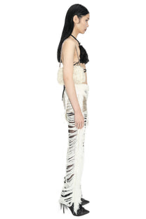 PMS WHITE KNIT TROUSERS