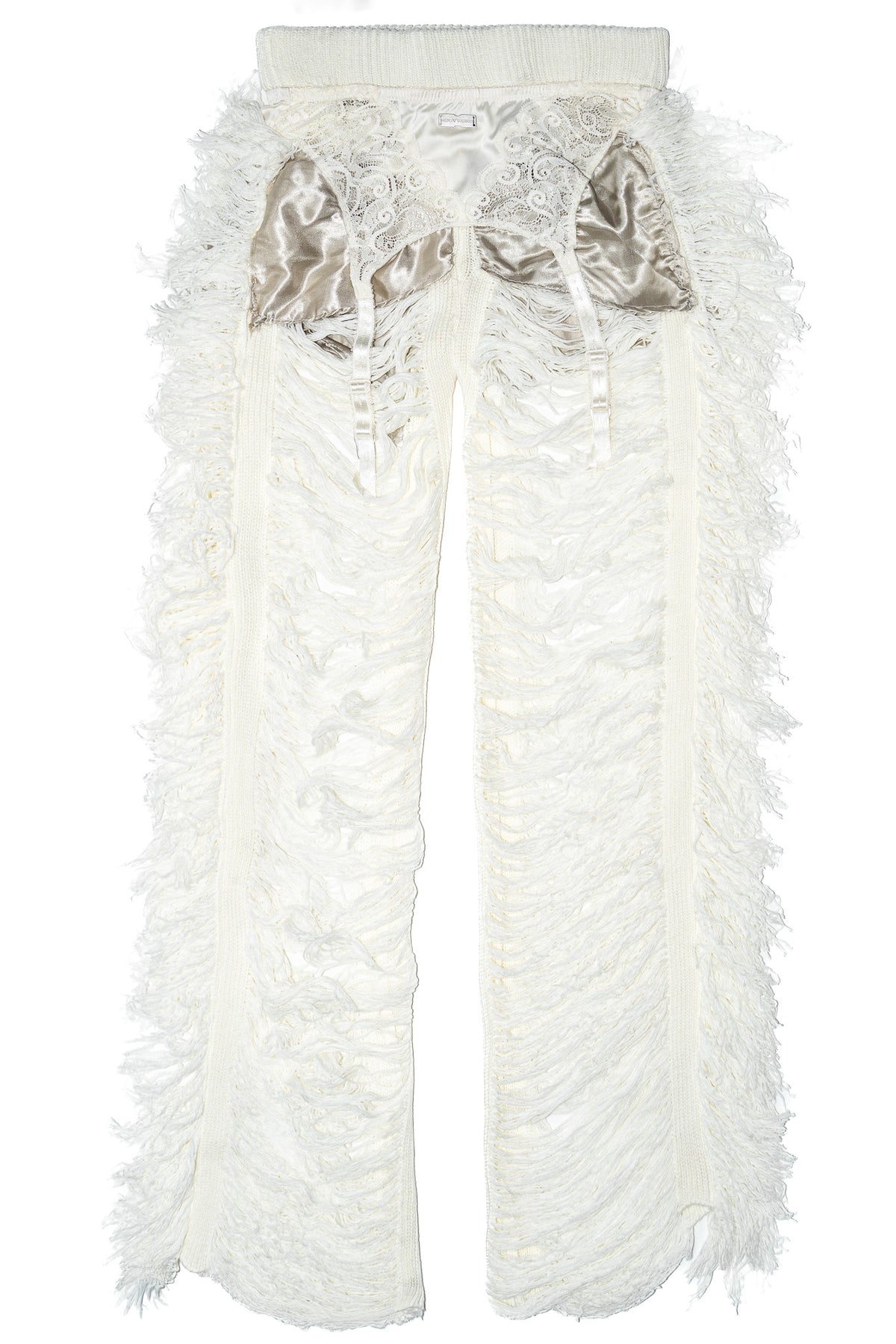 PMS WHITE KNIT TROUSERS