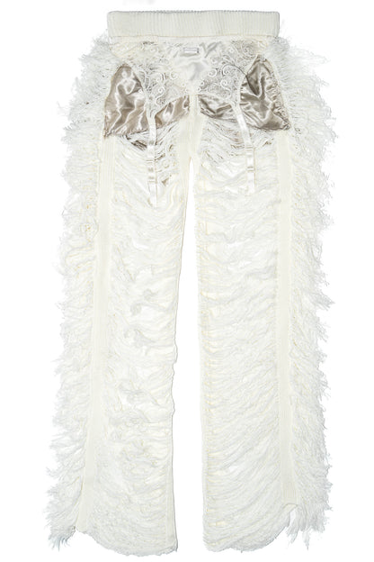 PMS WHITE KNIT TROUSERS