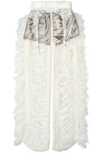 PMS WHITE KNIT TROUSERS