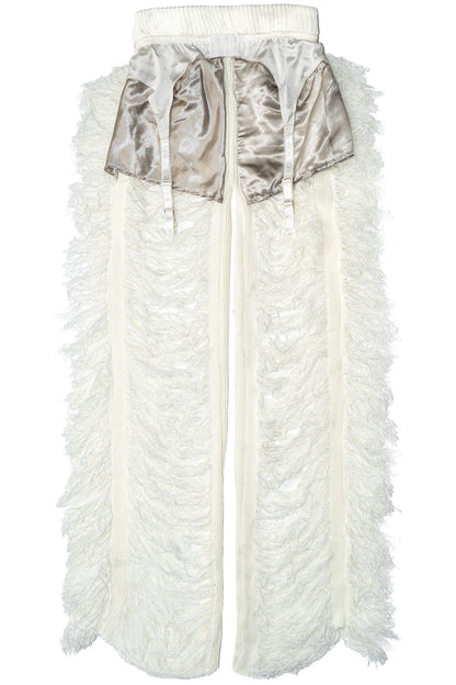 PMS WHITE KNIT TROUSERS