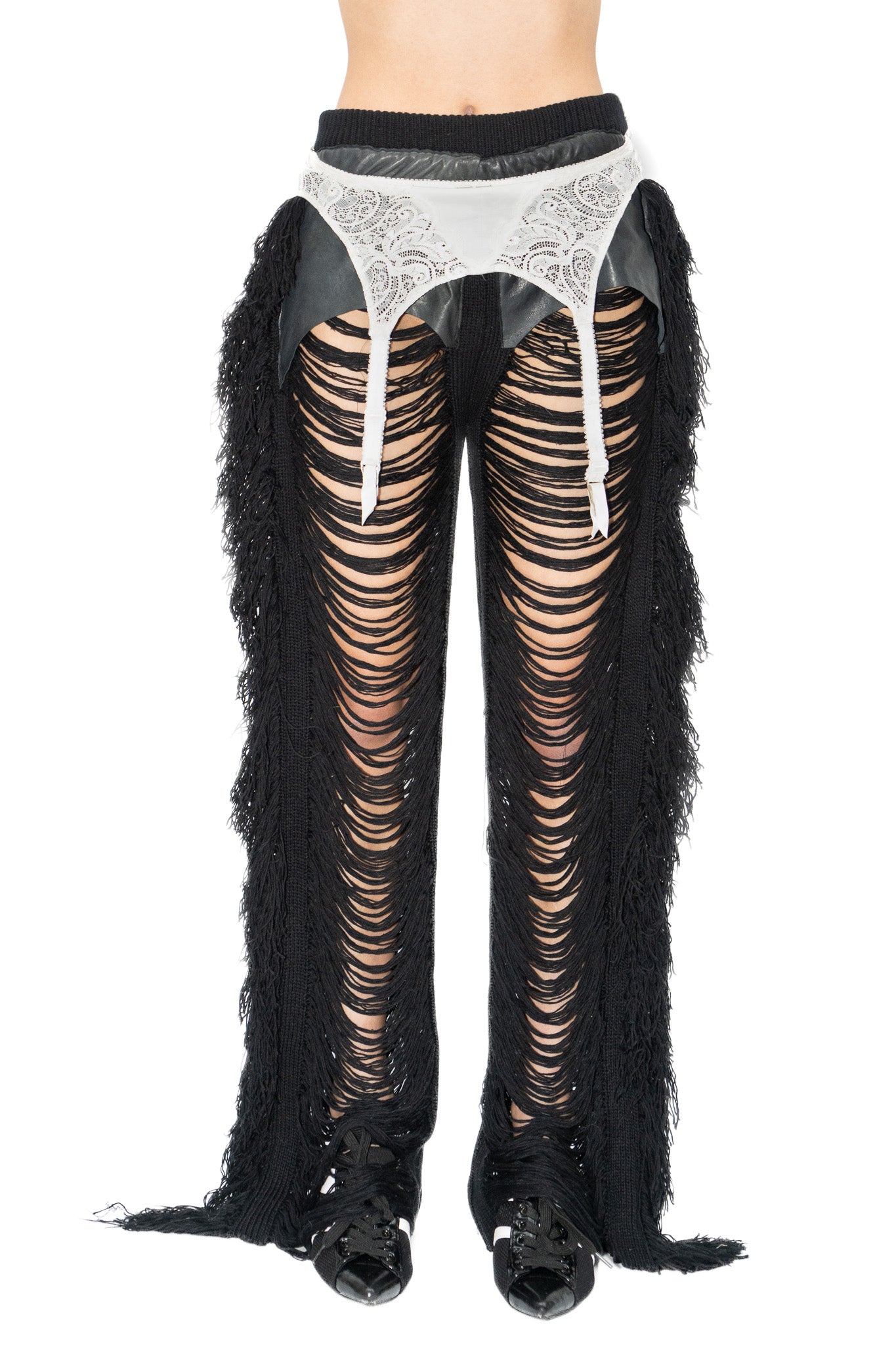 PMS BLACK KNIT TROUSERS