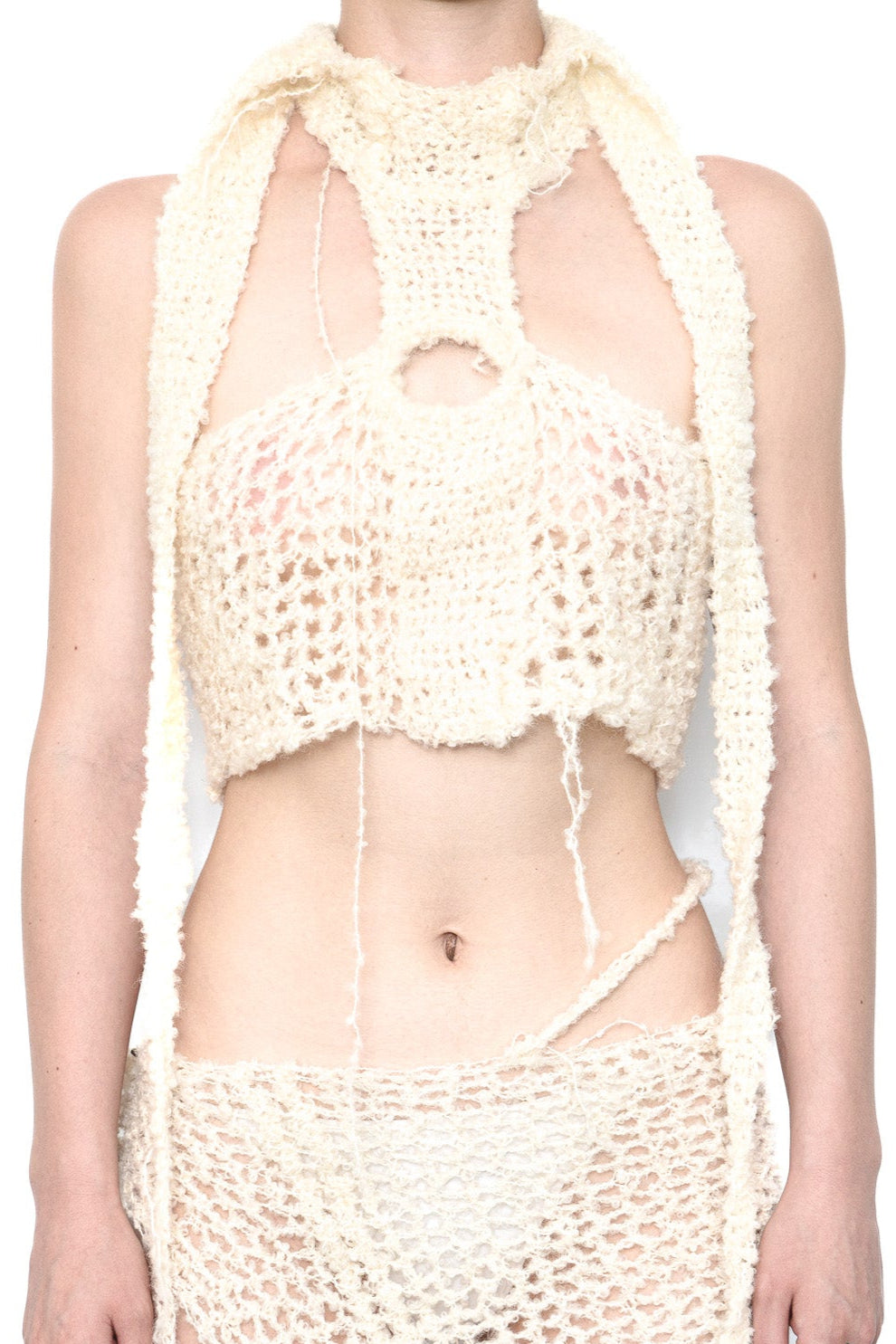 M.CLAUGHLIN HOOP HALTER TOP