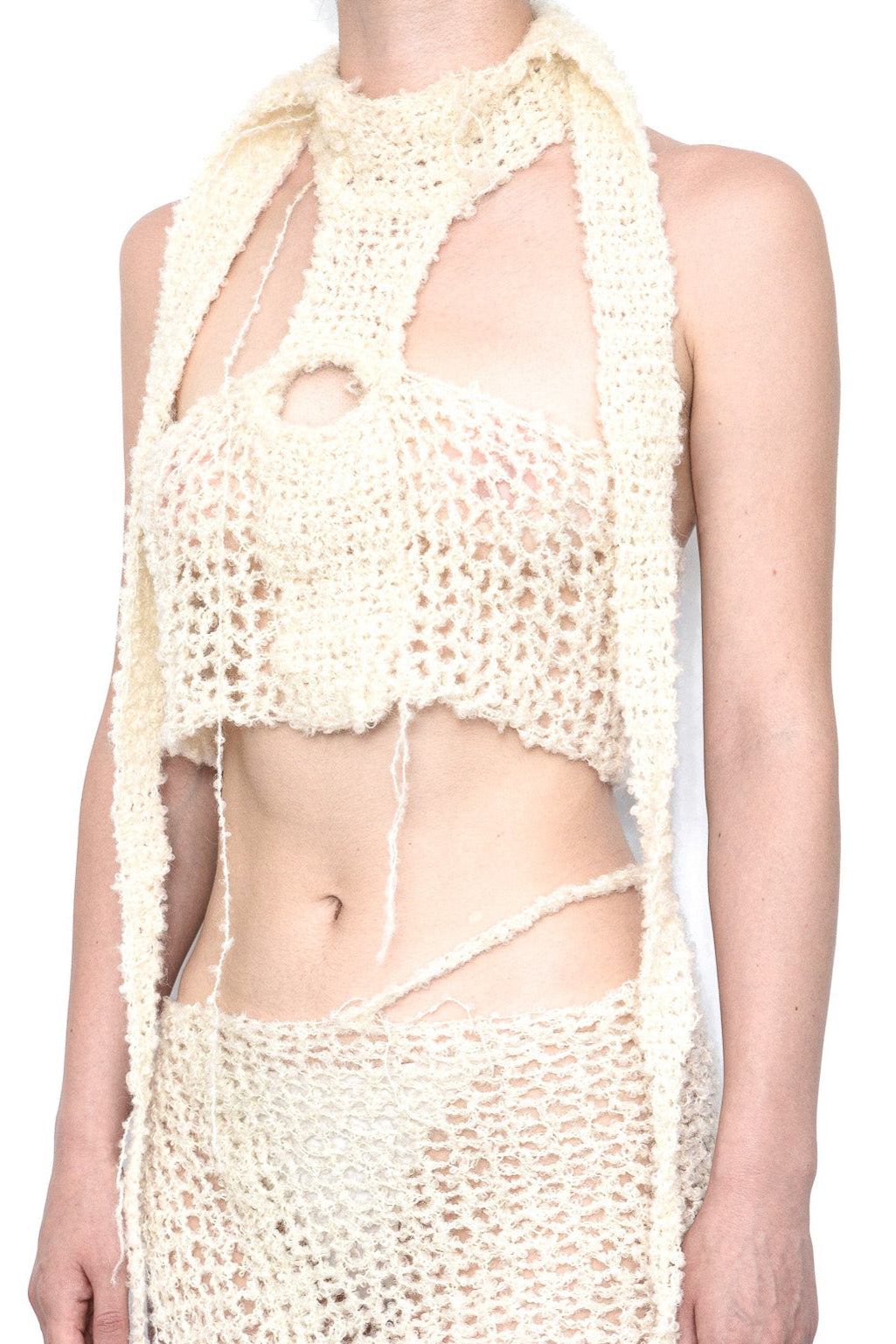 M.CLAUGHLIN HOOP HALTER TOP
