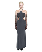 SHE'S LATE HALTER DRESS