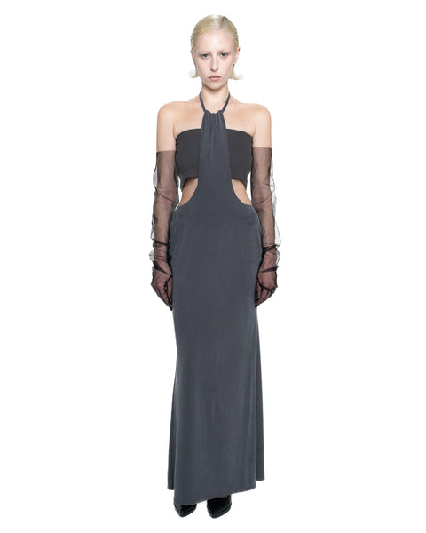 SHE'S LATE HALTER DRESS