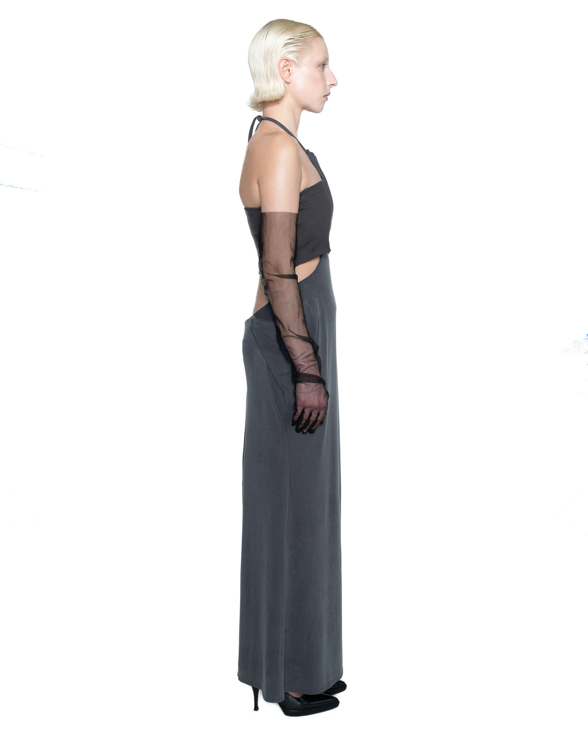 SHE'S LATE HALTER DRESS