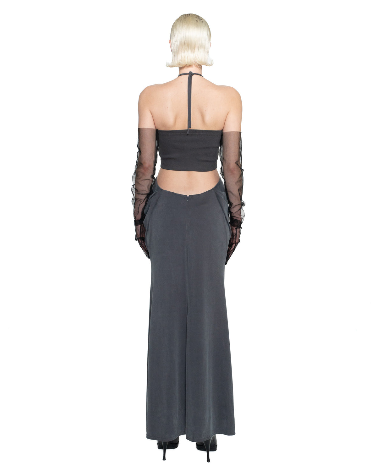 SHE'S LATE HALTER DRESS