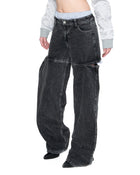 WIDE OPEN CUT-OUT JEANS