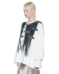 BORROWED HAIR PRINTED SWEATER