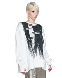 BORROWED HAIR PRINTED SWEATER