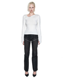 CONTOUR STUDDED JEANS