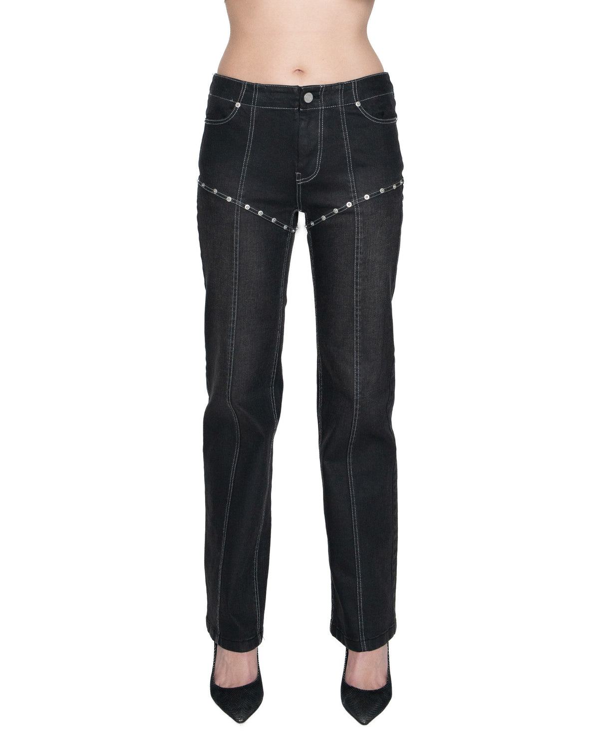 CONTOUR STUDDED JEANS