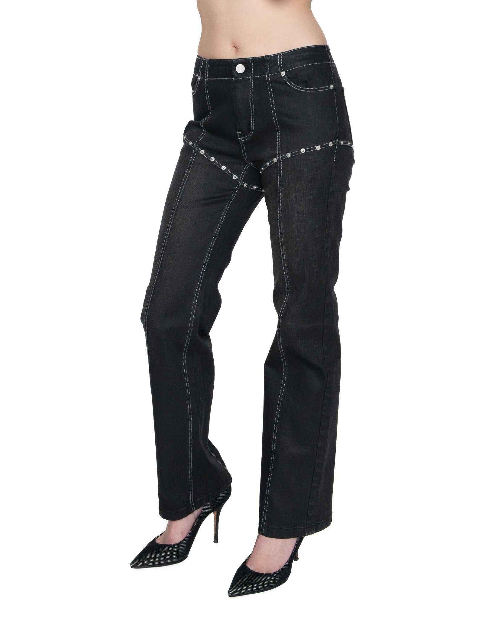 CONTOUR STUDDED JEANS