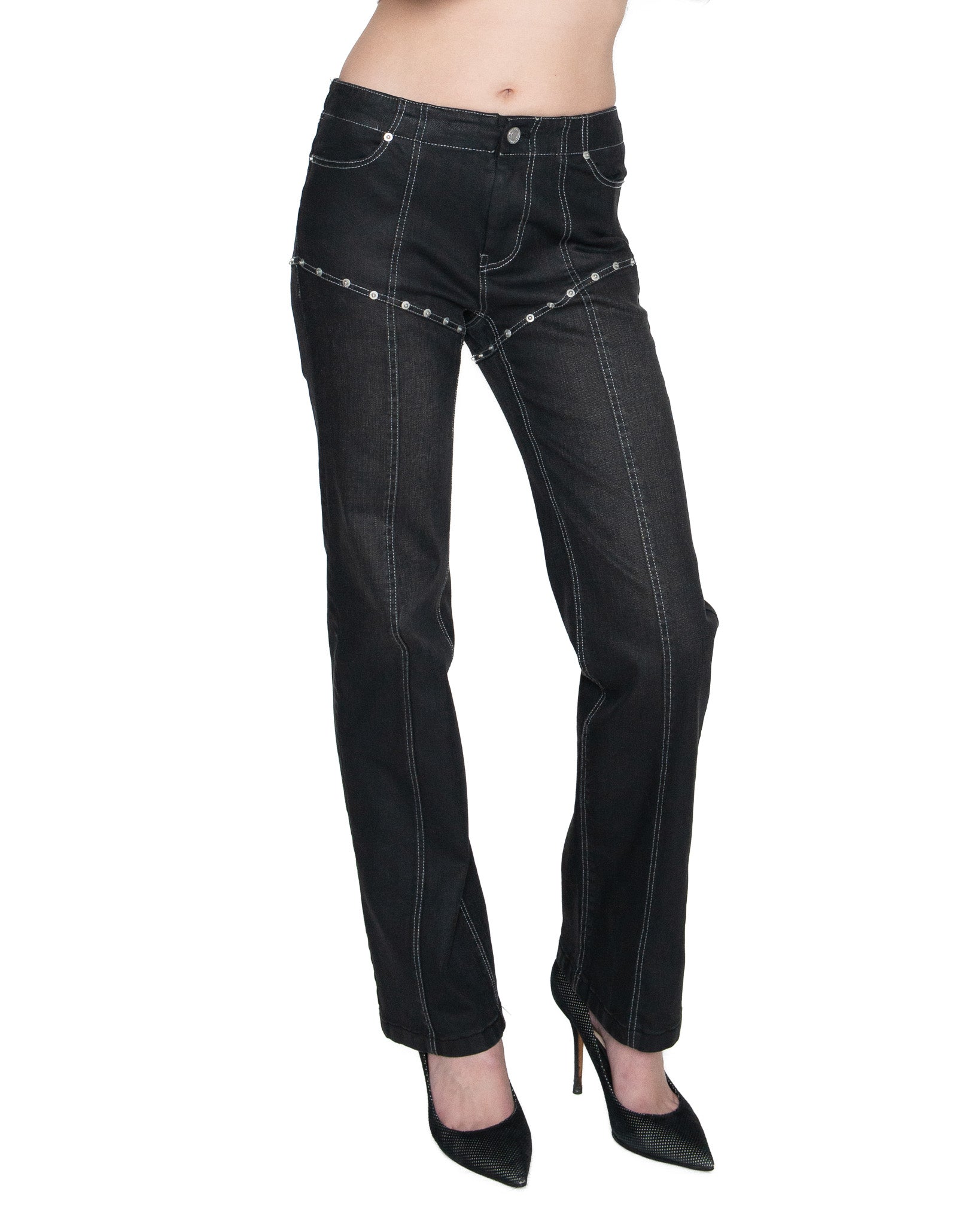 CONTOUR STUDDED JEANS