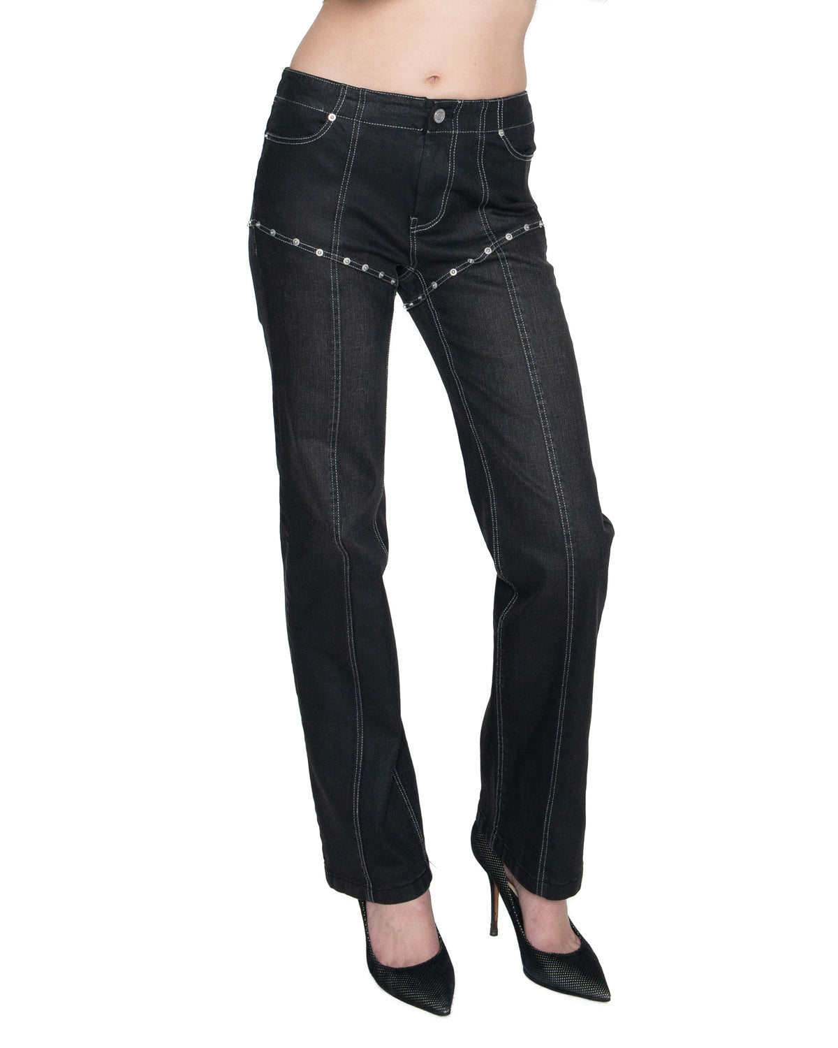 CONTOUR STUDDED JEANS
