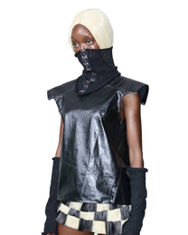 DEWY BLACK LEATHER VEST