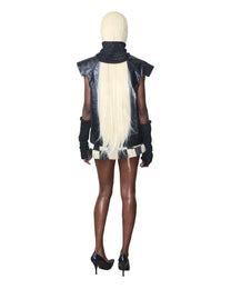 DEWY BLACK LEATHER VEST