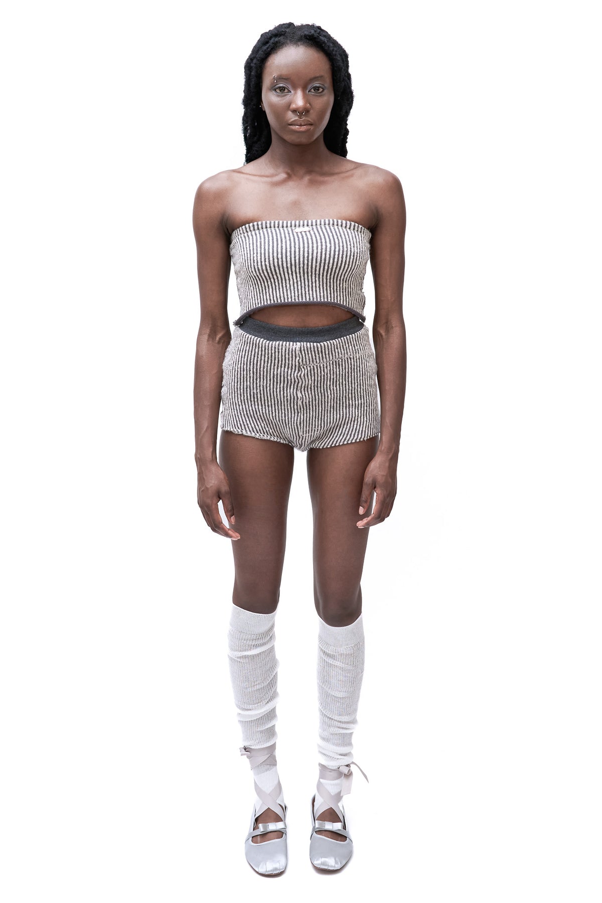 TULLY STRIPEY MINI SHORTS