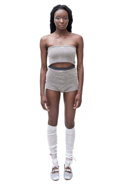 TULLY STRIPEY MINI SHORTS