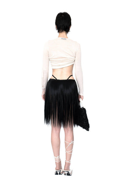 SCRAW RIPPED SWEATER