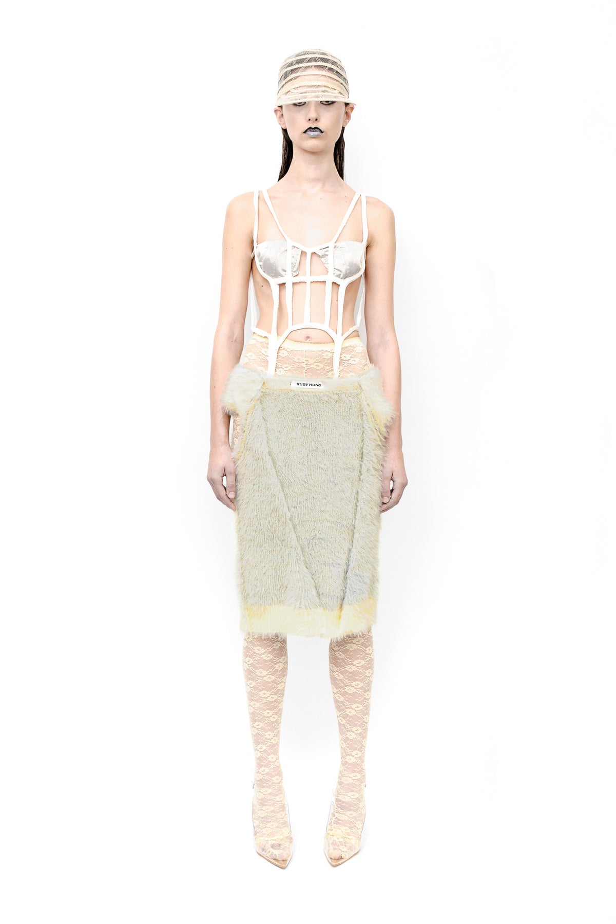 TONE CUTOUT PENCIL SKIRT